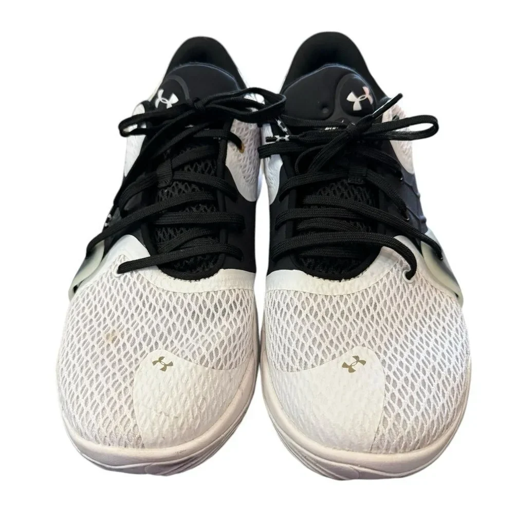 Under Armour Men's Anatomix Spawn 2 Chaos White Black Basketball Sneakers 13